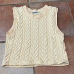 ZARA Cableknit cropped pullover sweater vest Large Photo 0