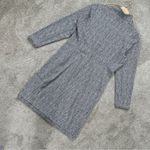 Athleta Delancey Skyline Textured Dress Longsleeve Mock Neck in Braiden Black M Photo 7