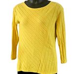 Anthropologie Maeve Women's Ribbed Knit Pullover Sweater Yellow Size Medium NWOT Photo 7