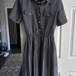 Leslie Fay Vintage  Blue and White Patterned Midi Dress Photo 0