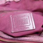 Coach  Hallie Pebble Leather Shoulder Bag Metallic Berry F80271 Hobo Redefined Photo 6