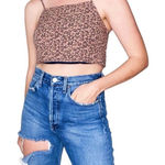 American Eagle Womens Floral Crop Tie Back Tank Top - Sz M Photo 0