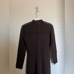 St. John Vintage  Bullocks Willshire Long Sleeve Knit Crochet Lace Maxi Dress Photo 4