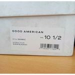 Good American Platform Block Heel Black Suede Ankle Strap Chunky Sandal 10.5 NEW Photo 11