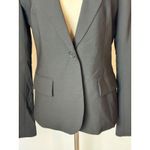 Theory  Blazer Women 6 Black Single Breasted One Button Close Stretch Ponte Photo 6