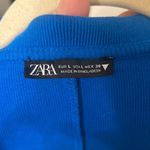 ZARA ✨ Lapel Collar Ribbed Royal Blue Sz Large Dress✨ Photo 12