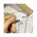 FATE. by LED White Black Striped Cold Shoulder Boho Blouse S Long Sleeved Photo 6