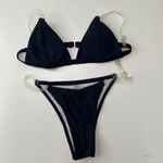 SheIn Bikini. Unique clear plastic straps. Xtra pink xhilirarion top. Size S. Photo 1
