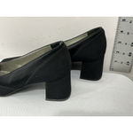 Anne Klein Womans Size 9n Black Satin Slip On Square Toe Heel Loafer Photo 3