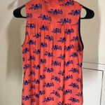 Anthropologie  Maeve EUC Women's Orange Ruffle Sleeveless Octopus Blouse Size 2 Photo 4