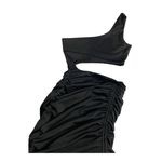 SheIn  Black Bodycon Mini Tank Dress Cutout XS One Shoulder Cocktail Photo 3
