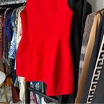 ZARA Red Structured Sleeveless Mini Dress Photo 12
