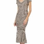 JS Collections  NWT Soutache Embroidered midi trumpet Dress,6, special occasions Photo 5