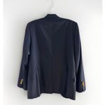 Brooks Brothers  Loro Piana Two-Button Wool Blazer  Black Navy 10  $598 NWT Flaws Photo 4