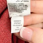 Chico's  Red Wide Neck Tunic Top size Small Step Hem Button Accent Photo 7