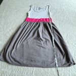 VTG dELiA*s Y2K Tank Dress Womens S White Pink Gray Sleeveless 90s Retro Skater Photo 7
