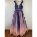Mac Duggal  Indigo Ombré Sleeveless Tulle Ball Gown Size 10 $398 20221 Photo 3