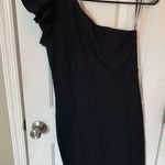 Nordstrom black dress off the shoulder with ruffle size small Photo 0