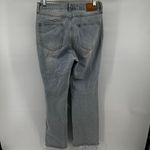 Avec Les Filles  Mom Jeans Distressed High Waisted Light Wash Raw Hem Blue 28 Photo 4