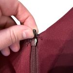 BHLDN  Jones Satin Gown Dress Women's Size 8 Burgundy Formal Wedding Guest Photo 6