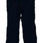 Three Dots  Black Crinkle Pull On Pants XL Wide Leg Boho Textured Lightweight Photo 0