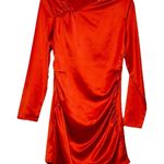 Kendall + Kylie KENDALL & KYLE Mini Dress Red Satin Asymmetrical Size M Colorful Y2K Preppy Photo 0