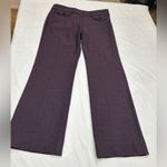 Loft  Marisa Trouser Dark Berry Melange Wide Leg Pants Size 4 Photo 7