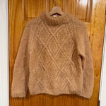 Handmade in Italy Mohair Wool Sweater Cable Knit Balloon Sleeve M/L Size M Photo 0