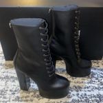 Saint Laurent  Cherry Lace-up Platform Bootie in Smooth Leather Photo 1