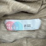 Free People FP Beach  Cocoon Cowl Pullover Tan Long Sleeve Cotton Top XS/S Photo 6