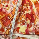 Valerie Stevens Woman 20W Silk Skirt Orange Red Watercolor Print Lined Side Zip Photo 9