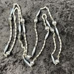 Vintage Mid Century 56 in Long Flapper Style Beaded Chain Necklace Made Germany Photo 4