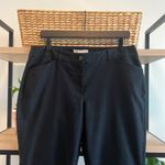 Chico's Mid-Rise Stretch Cotton Chino Black Dress Pant Trouser, 10 Photo 1