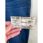 Paige Amber Mid Rise Straight Ankle Jeans Size 34 Dark Wash Raw Hem Photo 8