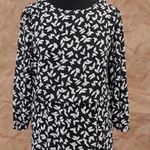 Vintage Black White Floral Midi Dress Photo 4