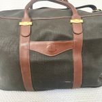 Dunhill Authentic Vintage Brown Grey Coated Canvas Weekender Bag Plaid Lining Photo 11