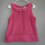J Crew Women’s Sleeveless Hot Pink Silk Blend Blouse Size 8 Photo 5