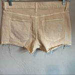 Gap 3 inch Butter Yellow Denim Raw Hem Shorts Photo 5