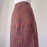 Liz Claiborne Vintage ‘00s Brown & Burgundy Textured Knee Length Skirt Photo 5