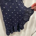 Rails Adorable  navy white polka dot mini wrap dress ruffle trim XS Photo 7