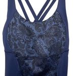 Lululemon Energy Tank Top Paisley Inkwell 2/4 with removable pads. Photo 2