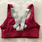 Fabletics  Hot Pink Sports Bra Metallic Silver Straps Athletic Gym Wear Yoga S Photo 4