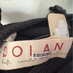 Anthropologie  Dolan Left Cost Black Off-Shoulder Bow Top Ribbed Preppy Party EUC Photo 4