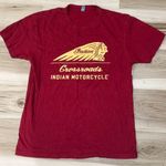 Indian Motorcycle Short Sleeve Graphic Tee Shirt Women’s Medium Red Photo 0