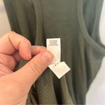 Aerie Women’s  Ribbed Racer Back Tank Midi Dress, Olive, Large Photo 4