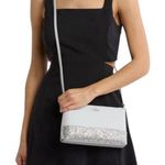 Kate Spade New York Flash Silver Crossbody Sparkled Glitter Leather Bag Chic NWT Photo 0