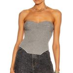 Fleur du Mal strapless corset top NEW Gray Photo 0