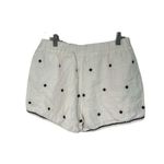Madewell  Embroidered White Linen Pull on Shorts Size‎ Small #F3130 Photo 4