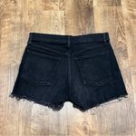 Gap Womens Black Denim Jean Shorts Sz 27 Whiskering 3” Inseam High Rise Photo 1