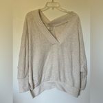 Lou & grey long sleeve oversized deep v neck sweatshirt size XS/S Photo 3